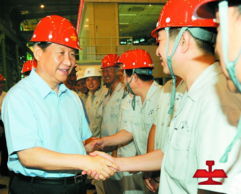 1959年毛澤東同志親切接見全國著名勞動模范、鞍鋼老英雄孟泰